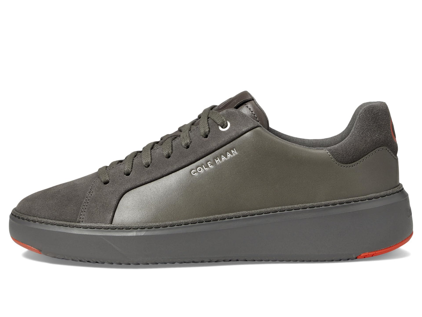 Cole Haan Men's Shoes - Grandpro Topspin Sneaker, Tornado/Citrus Red, 10-W US