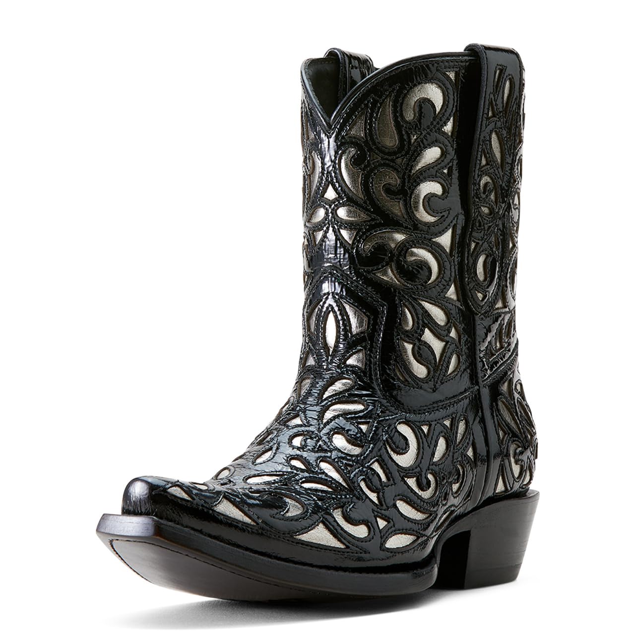 ARIAT Women's Valentina Western Boot, Black Jasper/Platinum, 7