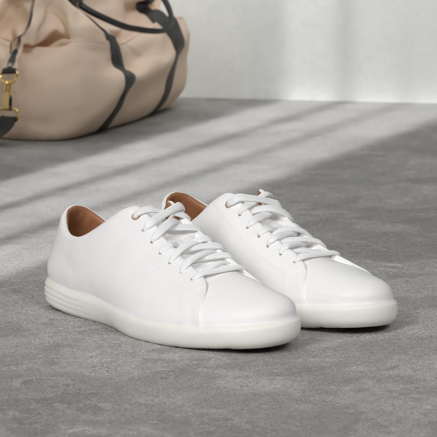 Cole Haan Men's Grand Crosscourt Ii Sneaker, White Leather, 12