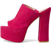 Stuart Weitzman Skyhigh 145 Platform Slide Azalea 9.5 B