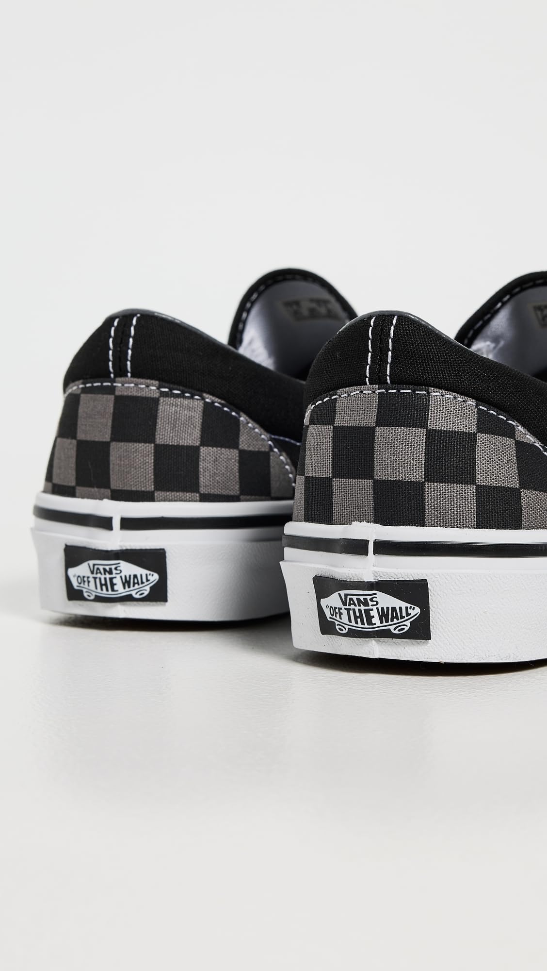 Vans Classic Slip On Unisex Sneakers, Black/Pewter Checkerboard, 13 US Women/11.5 US Men