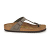 Birkenstock Gizeh Flip Flops Men White Flip Flops Shoes, Stone, 36