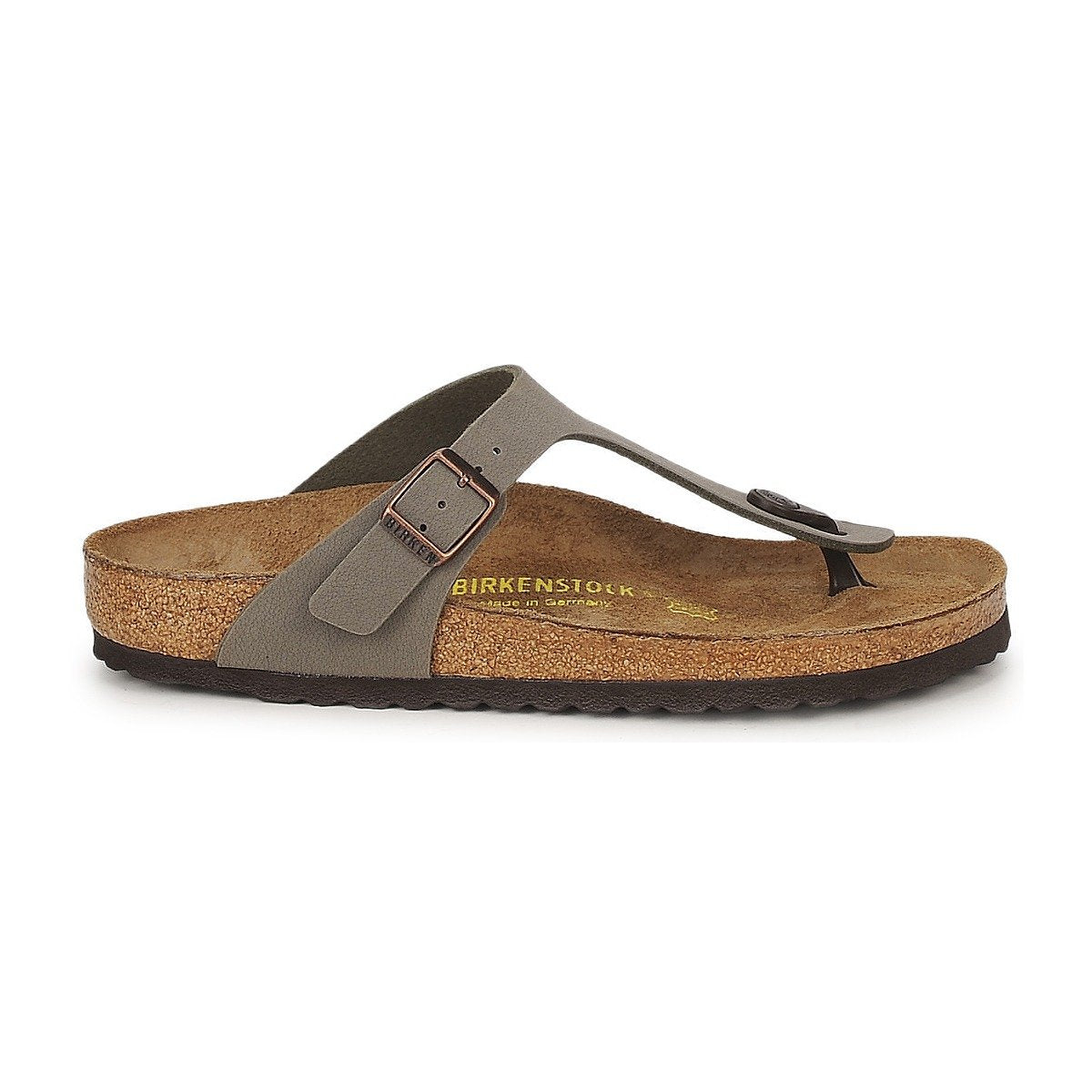 Birkenstock Gizeh Flip Flops Men White Flip Flops Shoes, Stone, 36