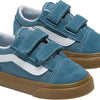 Vans - Toddlers Old Skool V Sneakers with Fastner, Color Blue/True White, Size: 6 M US Toddler