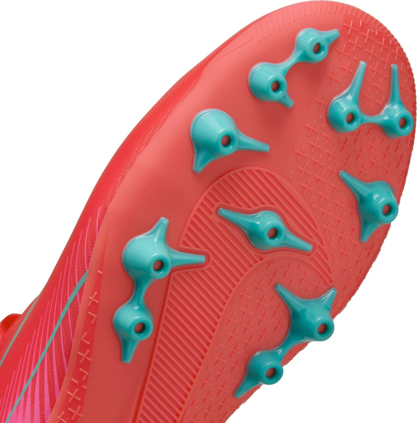 Nike Jr. Mercurial Superfly 10 Academy Little/Big Kids' AG High-Top Soccer Cleats (FQ8308-800, Ember Glow/Aurora Green) Size 2