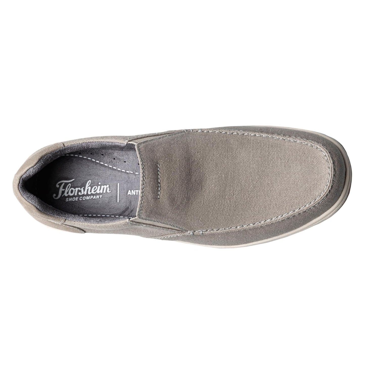 Florsheim Lakeside Canvas Moc Toe Slip On Men's Slip On, 13 2E US, Grey