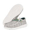 HEYDUDE Boy's Wally Heathered Mesh Charcoal Size 12 | Youth's Shoes | Youth Slip-on Loafers | Comfortable & Light-Weight