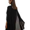 Lauren Ralph Lauren, Womens, Cape Georgette Cocktail Dress, Black 1, 4
