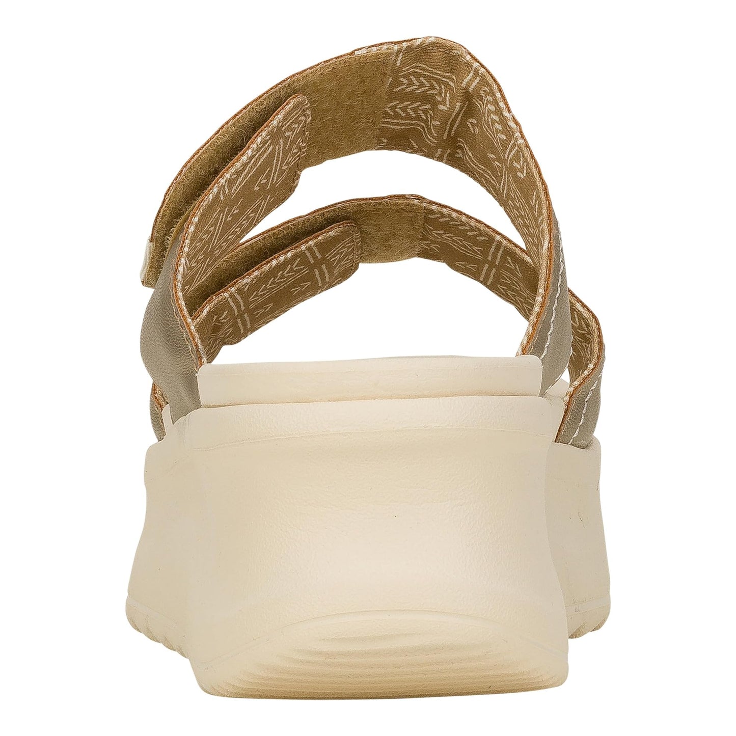 HEYDUDE Delray Slide Classic - Sandals for Women - Textile and Synthetic Upper - Cotton Lining - EVA Outsole Champagne 12 M