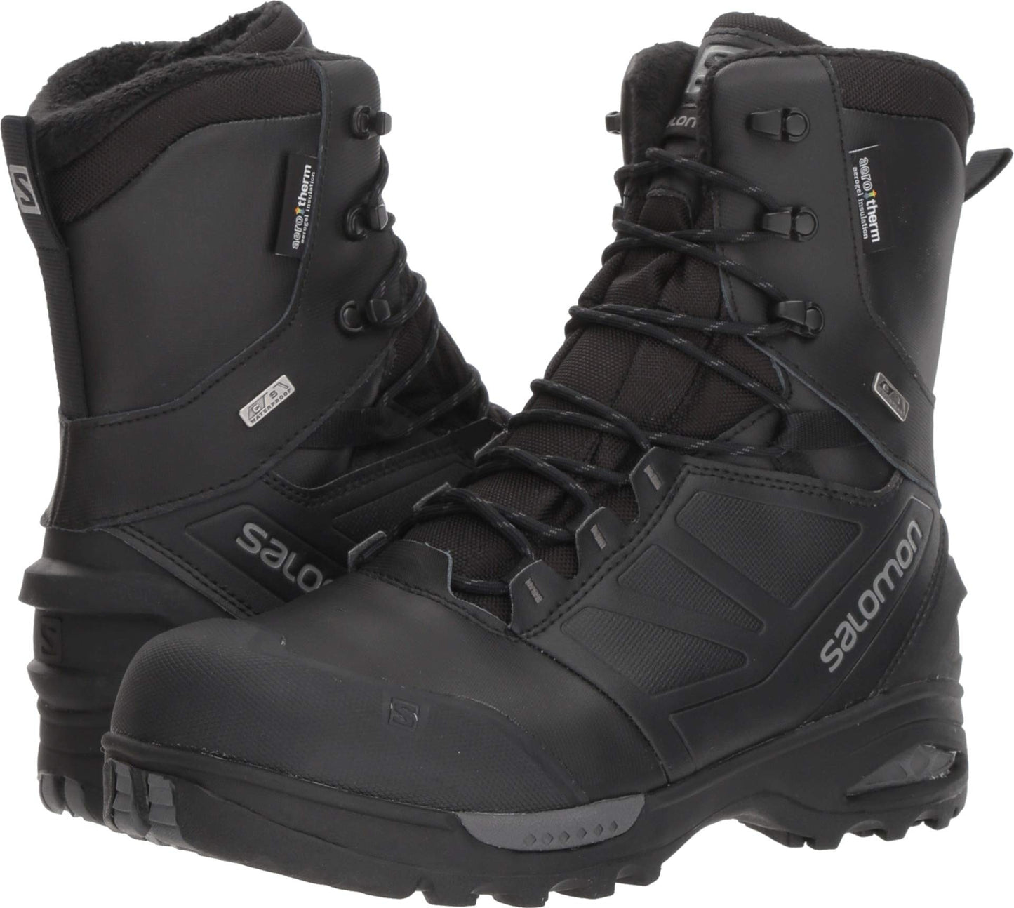 Salomon mens Toundra Pro Cswp Snow, Black/Black/Magnet, 8.5 US