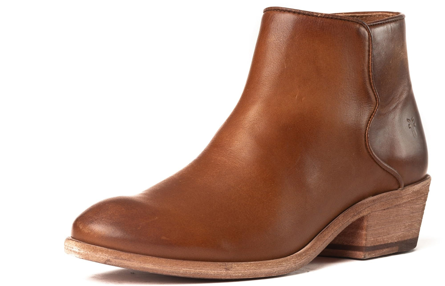 Frye Carson Piping Booties for Women Made from Soft Full-Grain Leather with Signature Western-Inspired Piping Detail and Supple Leather Lining – 4” Shaft Height, Caramel - Avalon - 6.5M