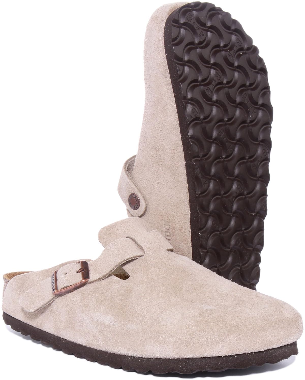 Taupe Suede Boston Clog by Birkenstock