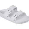Skechers Women's FOAMIES Arch Fit Cali Breeze 2.0 Two-Band, White, 8