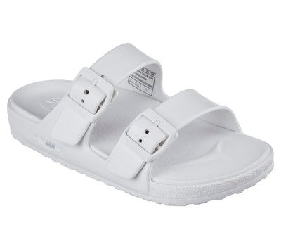 Skechers Women's FOAMIES Arch Fit Cali Breeze 2.0 Two-Band, White, 8