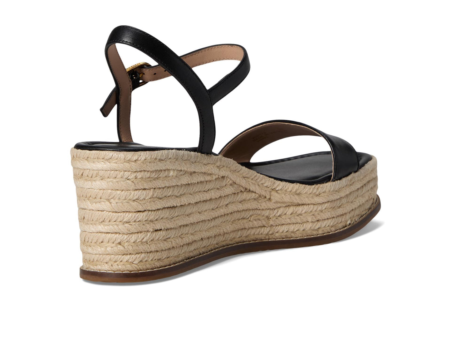 Cole Haan Women's Cloudfeel Keeton Flatform Espadrilles, Black Leather, 5.5-B US