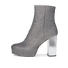 Michael Kors Porter Platform Bootie Silver 9 M