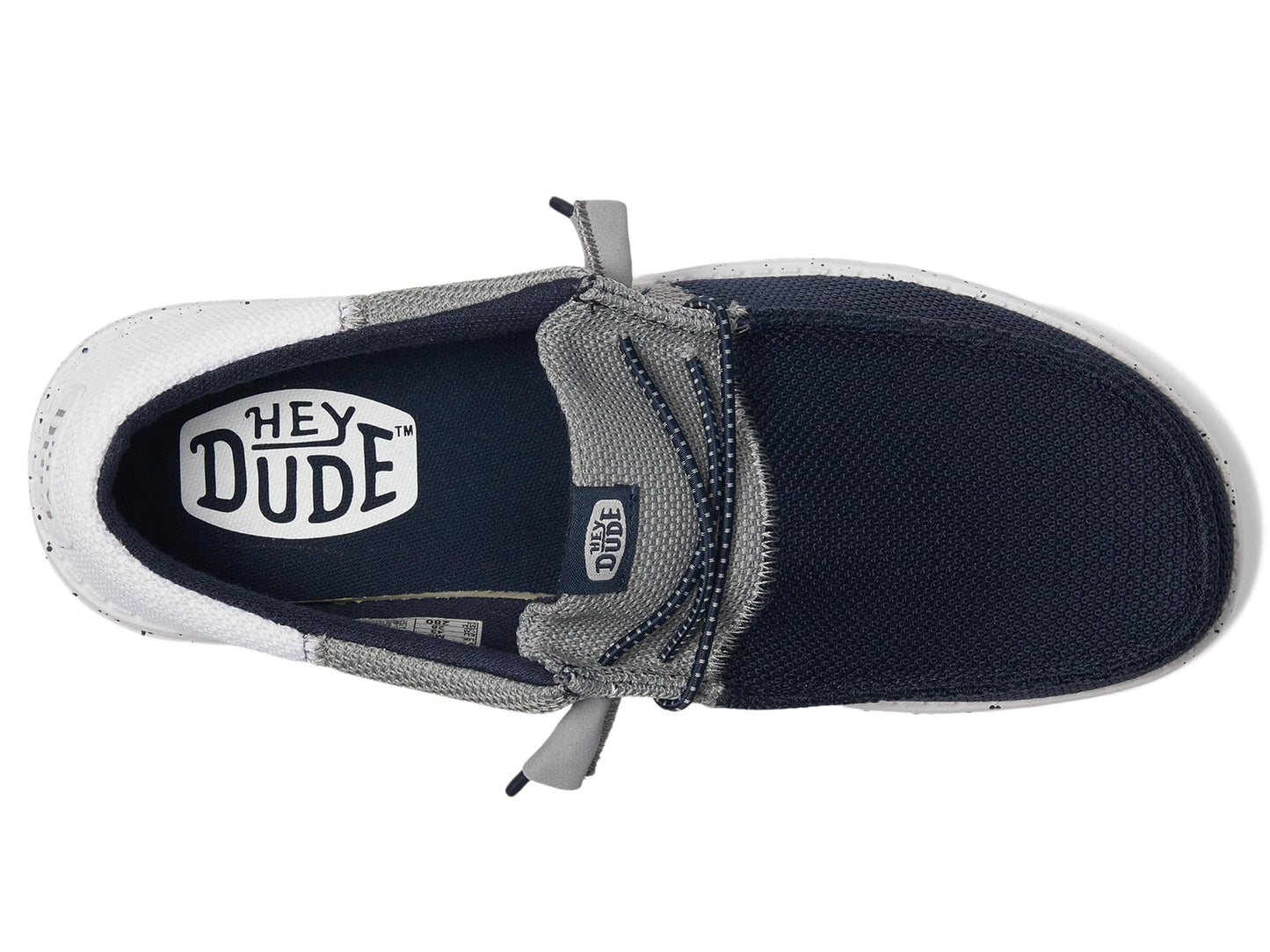 HEYDUDE Men's Wally Tri Varsity Mesh Navy/Grey 12 Medium