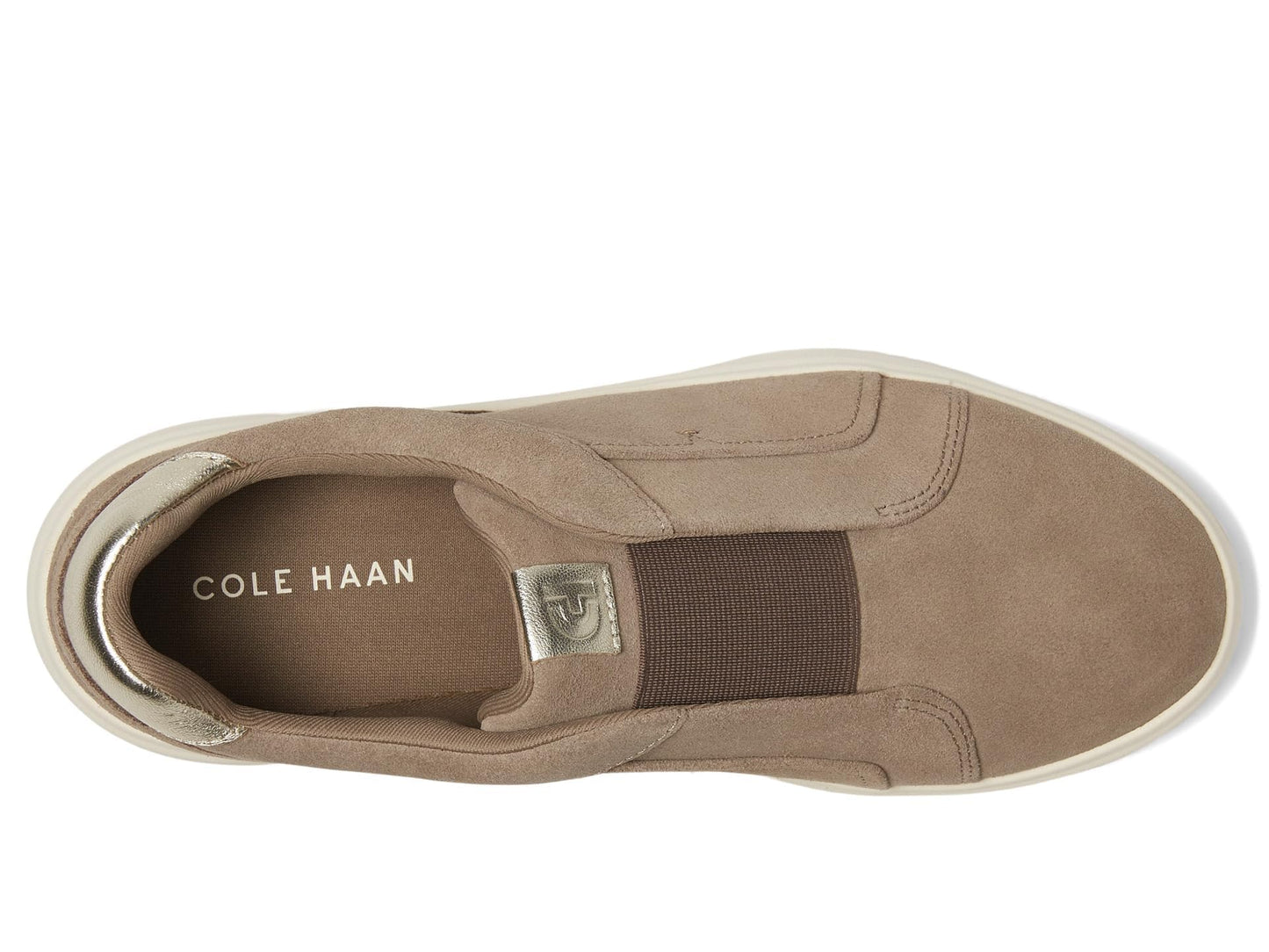 Cole Haan Womens Grandpro Demi Slip-On Sneakers, Irish Coffee Suede/Ivory, 8.5 Wide