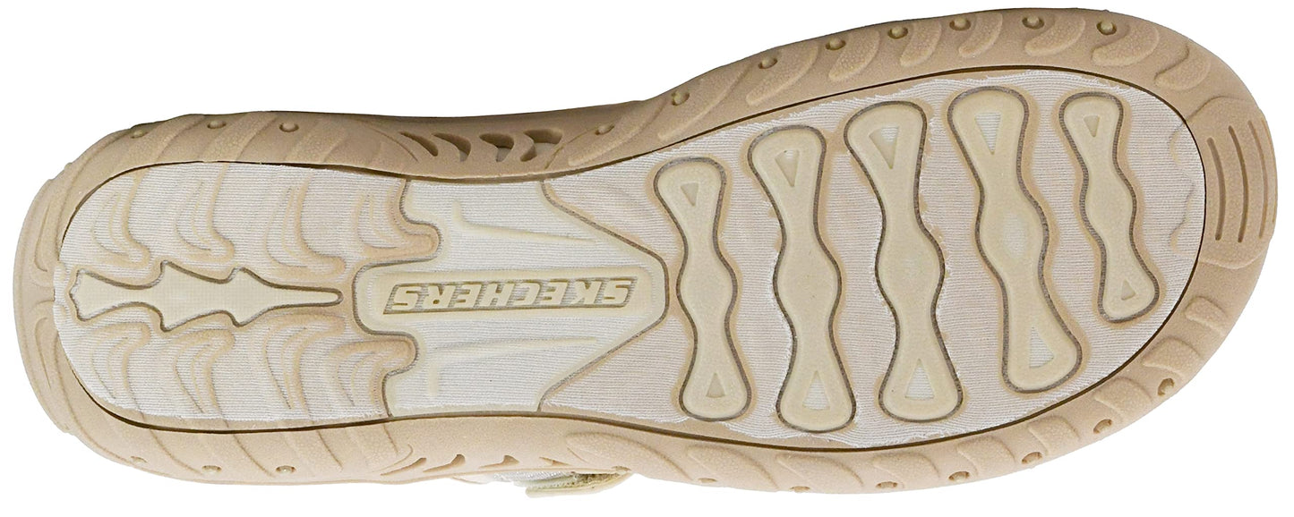 Skechers womens Reggae - Seize the Day - Toe Thong Sandal, Dark Natural, 9.5 M US