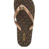 Michael Kors Flip-Flop Stripe EVA Brown 10 M