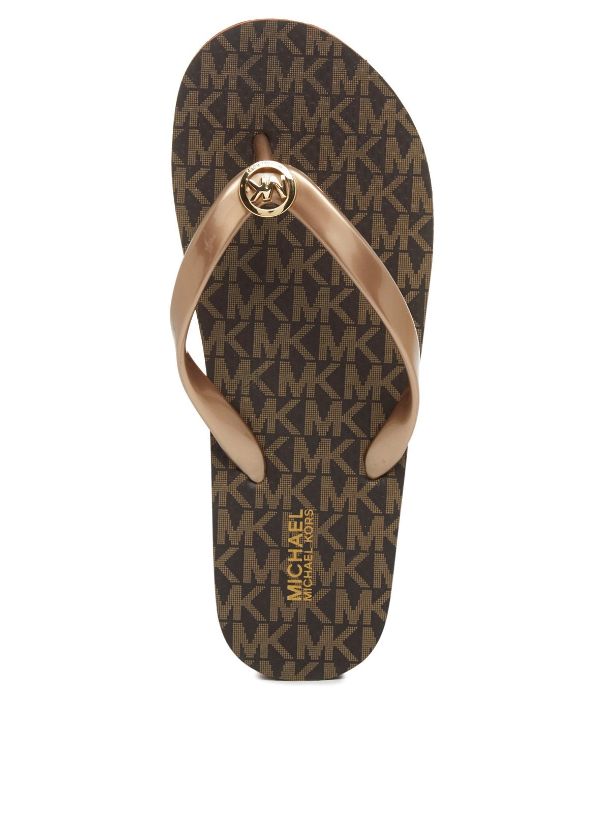 Michael Kors Flip-Flop Stripe EVA Brown 10 M
