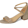 Michael Kors Women's Serena Flex Sandal, Pale Gold/Glitter, 5.5