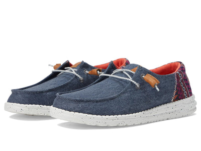 HEYDUDE Wendy Funk Baja Navy Size 12 | Women’s Shoes | Women’s Slip-on Loafers | Comfortable & Light-Weight
