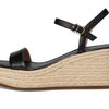 Cole Haan Women's Cloudfeel Keeton Flatform Espadrilles, Black Leather, 5.5-B US