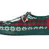 Hey Dude Wally Holiday Cheers - Loafers for Men - Textile Upper - Elastic Laces - Synthetic Outsole Green/Multi 10 M