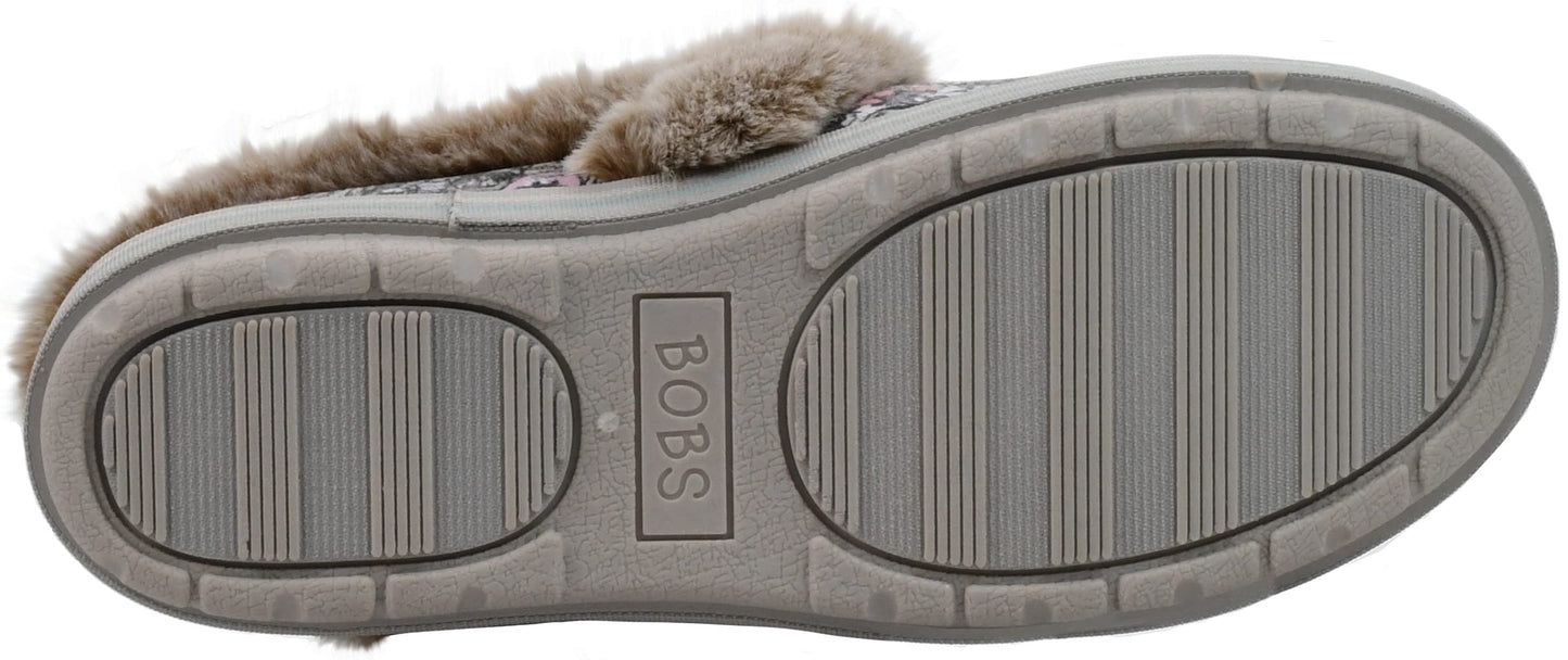 Skechers Women's Bobs Too Cozy- Snuggle Rovers Slipper Taupe/Multi 11