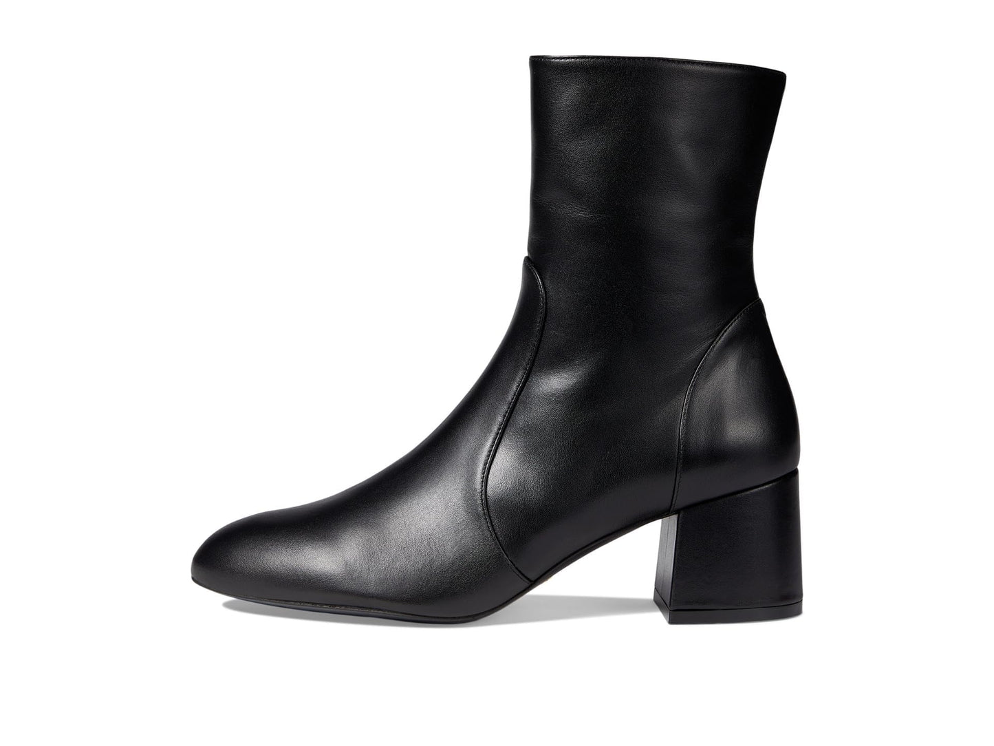 Stuart Weitzman Flareblock 60 Zip Bootie Black 10 B