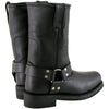 Xelement 2442 Women's Black Classic Full Grain Leather Harness Motorcycle Rider Boots - 6