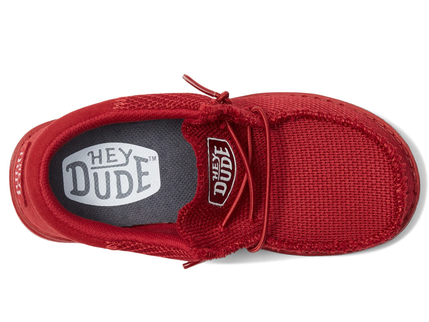 Hey Dude® Kids Wally Funk Mono Toddler Shoes – Textile Construction – Foam Insole – Round Toe Red 5 Toddler Medium
