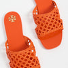Tory Burch Women's Woven Flat Slides, Desert Flower Orange, 8.5 Medium US