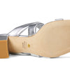 Stuart Weitzman Playa 75 Knot Block Slide Silver 7.5 B
