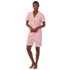 Lauren Ralph Lauren Short Sleeve Notch Collar Bermuda PJ Set Pink Paisley XL (US 16-18)