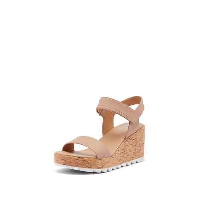 Sorel Cameron Wedge Sandal for Women - Honest Beige 9.5 B - Medium