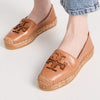Tory Burch Women's INES Platform Espadrilles, Tan, 8.5 Medium US