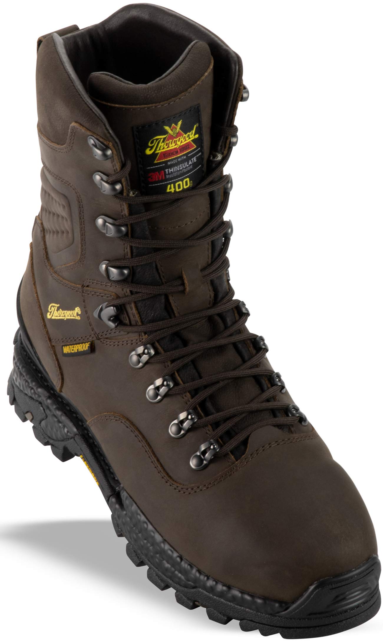 Thorogood Infinity FD Series 9” Waterproof Hunting and Hiking Boots for Men with Full-Grain Leather, 400g Insulation, and Anti-Fatigue Traction Outsole, Drakar - 12 M US