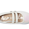 Sam Edelman Girls Maeve Button G (Little Big Kid) Ballet Flat, White, 2