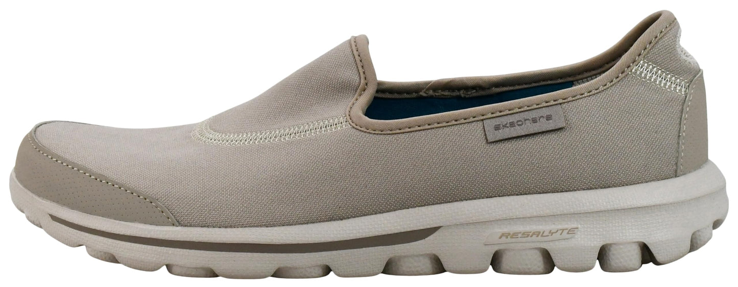 Skechers Women's Go Walk Original Slip-On Walking Shoes, Natural, 6.5 W US