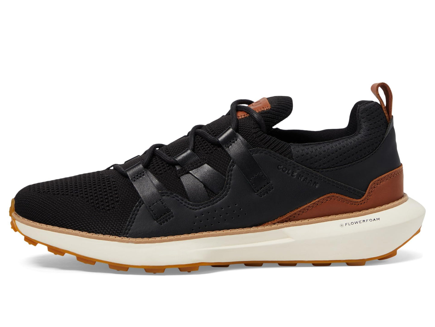 Cole Haan Men's Grand Motion Woven Stitch 2, Black/British Tan/Ivory, 10.5-W US