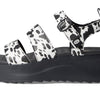 HEYDUDE Women's Delray Buckle Animal Black/White 11 Medium