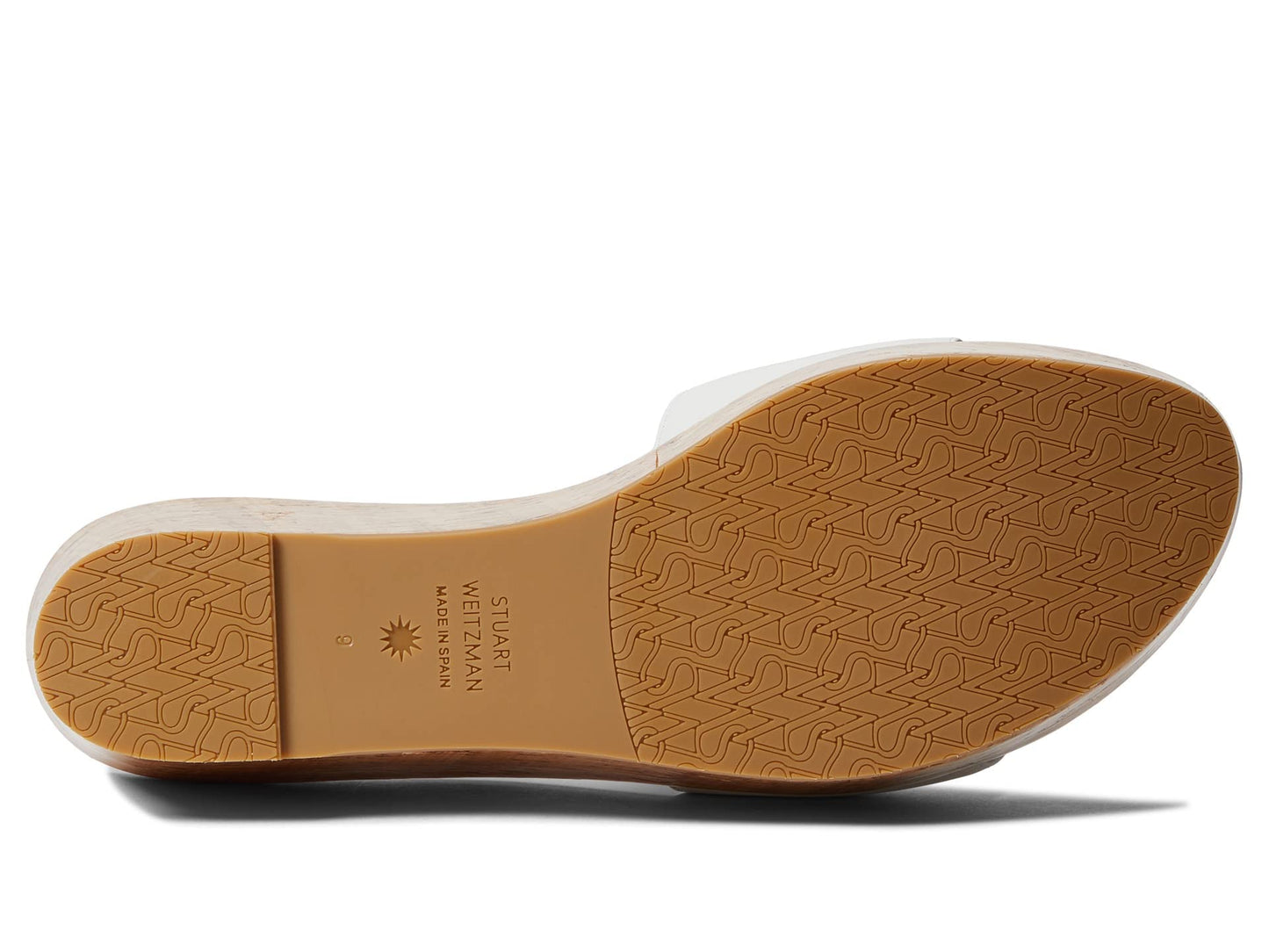 Stuart Weitzman Womens Summer Wedge White 8.5 B