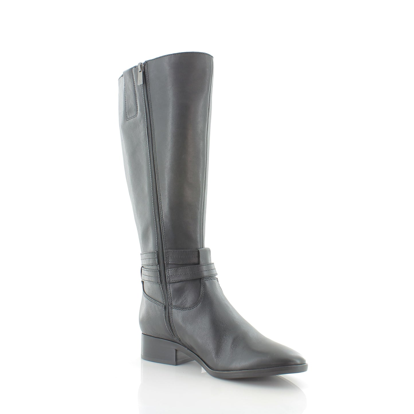 Naturalizer Reid Wide Shaft Black Leather 9.5 M (B)