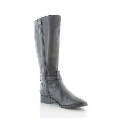 Naturalizer Reid Wide Shaft Black Leather 9.5 M (B)