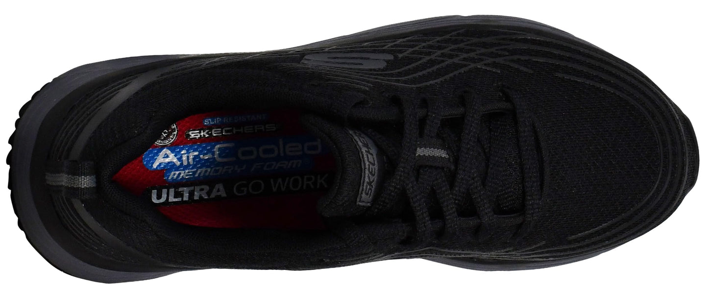 Skechers Women's Max Cushioning Elite Sr Shoes, Black/Charcoal, 6 M