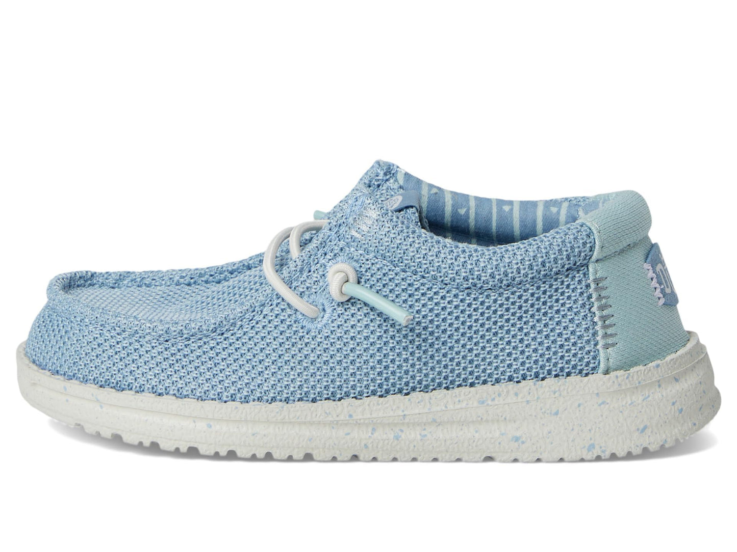 HEYDUDE Boy's Toddler Wally Stretch Sox Slip On Shoe, Cloud Blue/Dawn Blue Size 8 | Lightweight Easy On Casual Shoe