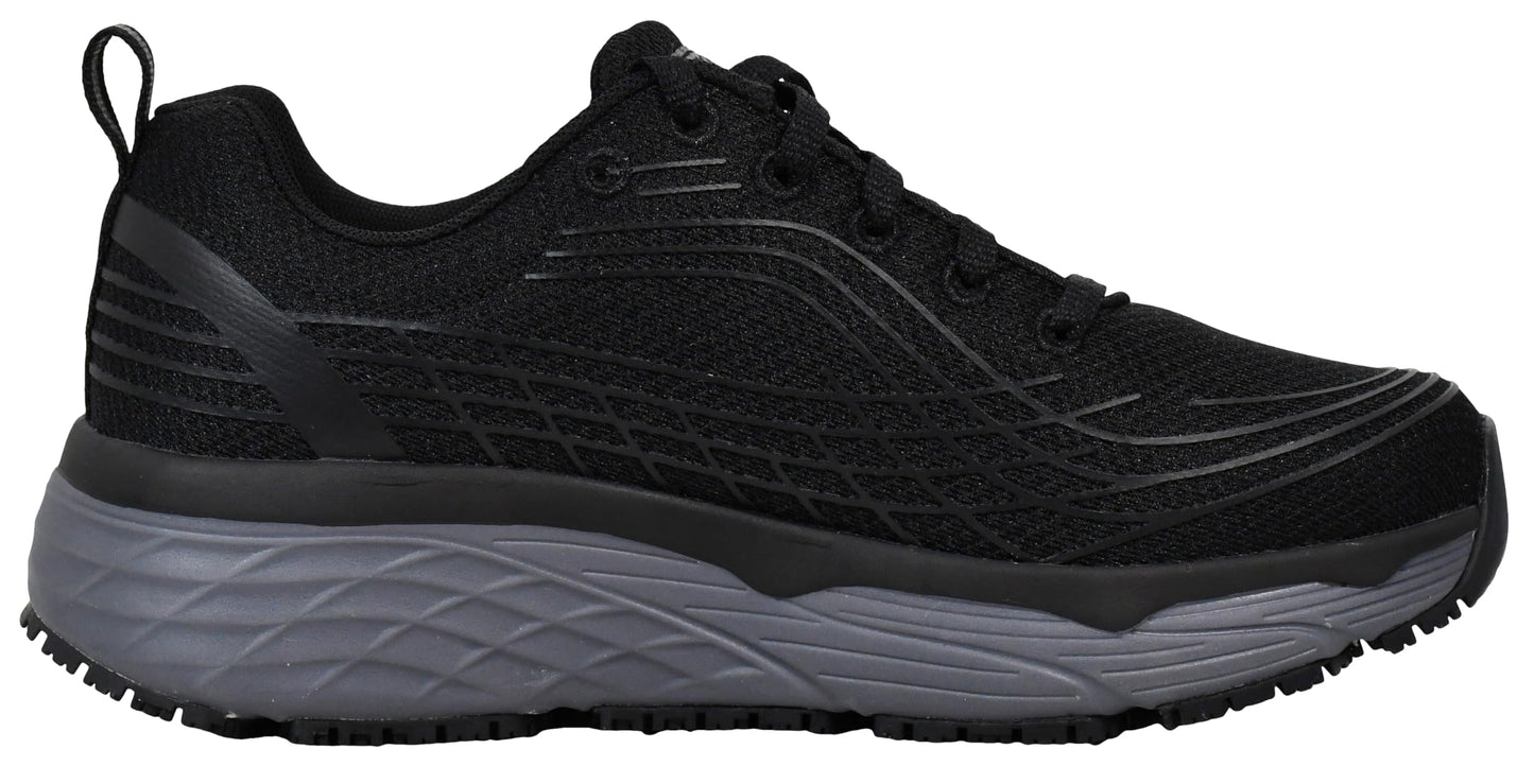 Skechers Women's Max Cushioning Elite Sr Shoes, Black/Charcoal, 6 M