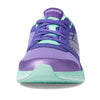 Saucony Wind 2.0 Running Shoe, PURPLE/TURQ, 3.5 Wide US Unisex Big_Kid